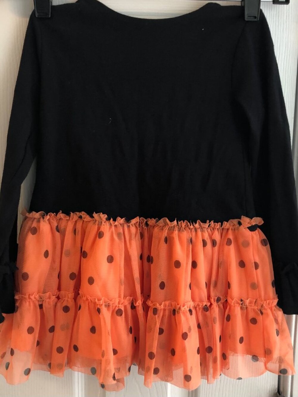 Marmellata Girls Orange & Black Long Sleeves Size 5 - Picture 3 of 3